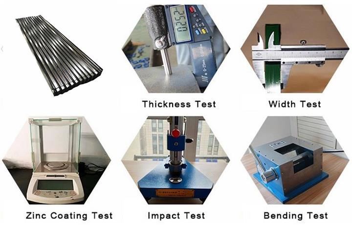 55% Al-Zn Building Material Aluzinc Roofing Sheet TEST