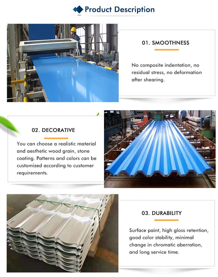 Color Coated Aluzinc Steel Roofing Sheet 